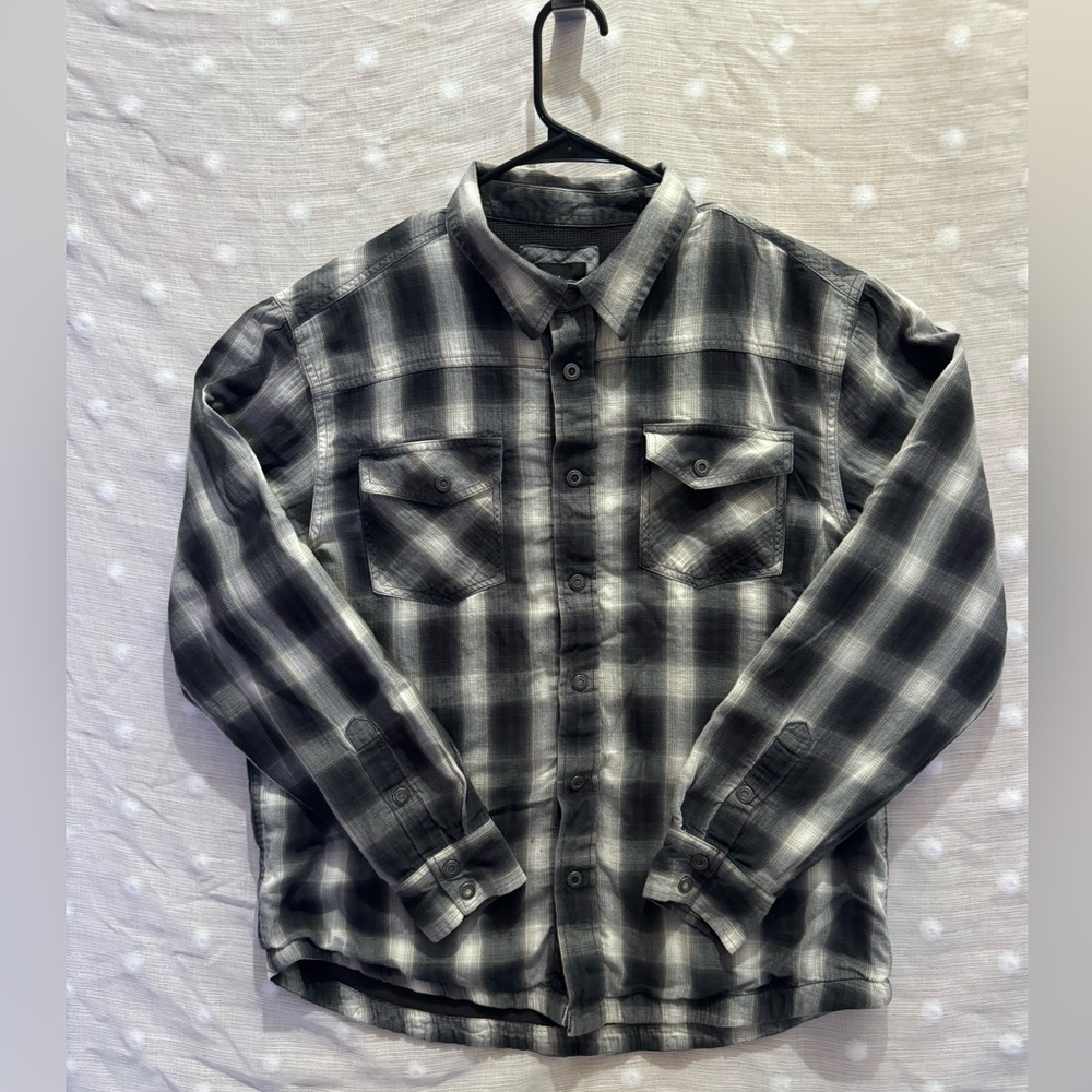 Prana Thermal Lined Button Up Shirt Shacket Men's